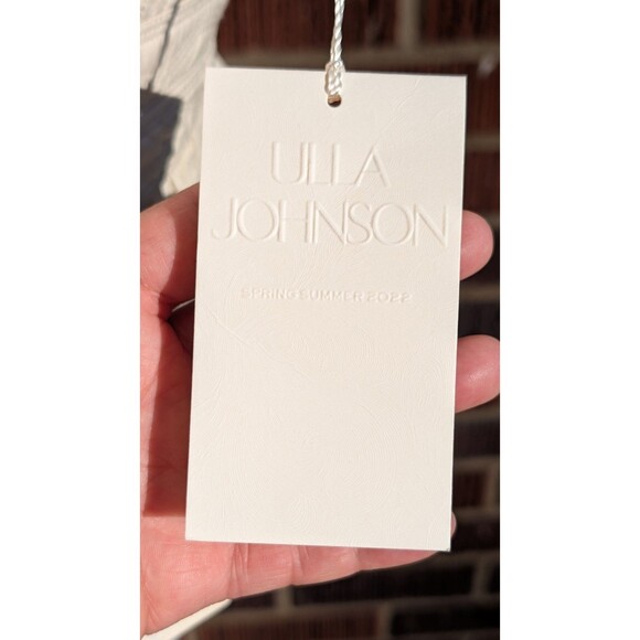 ULLA JOHNSON Orla Corset Top- Lace Up Peplum Bustier-Ivory White- NWT Sz 4 - Picture 9 of 12